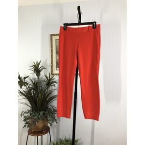 J. Crew Minnie Junior Size 0 Coral Pants Flat Front Clueless Preppy Office Siren